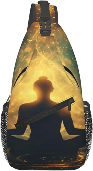 Zen Spiritual Awakening Meditation Yoga Room Sling Bag For Men Crossbody Backpack,Women Shoulder Bag For Travel Sport