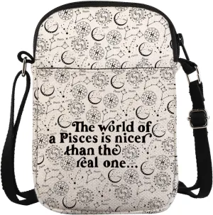 Zodiac Signs Crossbody Bag Horoscope Gift 12 Constellation Birthday Gift Astrologist Bag