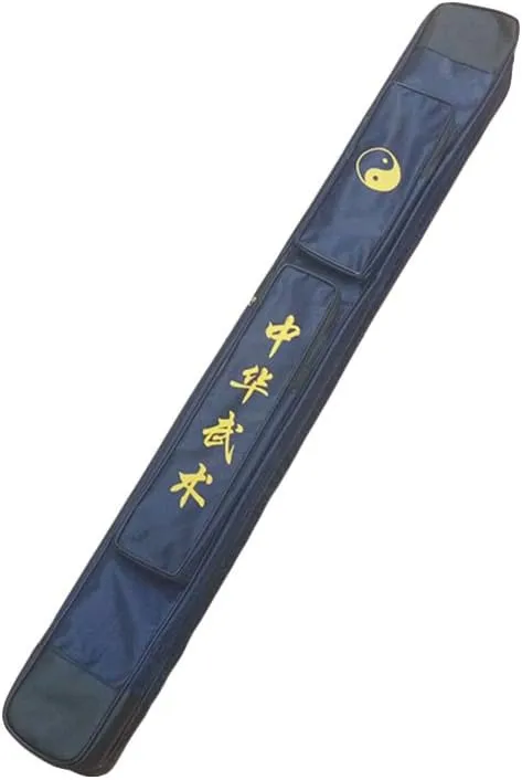 ZooBoo Tai Chi Sword Bag – Durable Kung Fu Single/Double Layer Swords Carrying Case, Martial Arts Weapon Bag with Shoulder Strap, Oxford Cloth & PU Leather Design