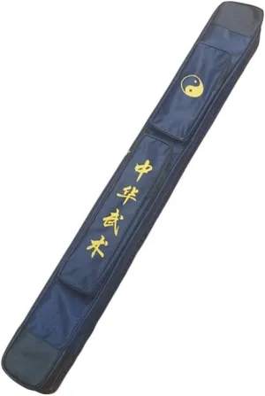 ZooBoo Tai Chi Sword Bag – Durable Kung Fu Single/Double Layer Swords Carrying Case, Martial Arts Weapon Bag with Shoulder Strap, Oxford Cloth & PU Leather Design