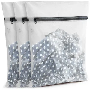 Zulay Kitchen 3 Pack Medium Reusable Mesh Laundry Bags for Delicates