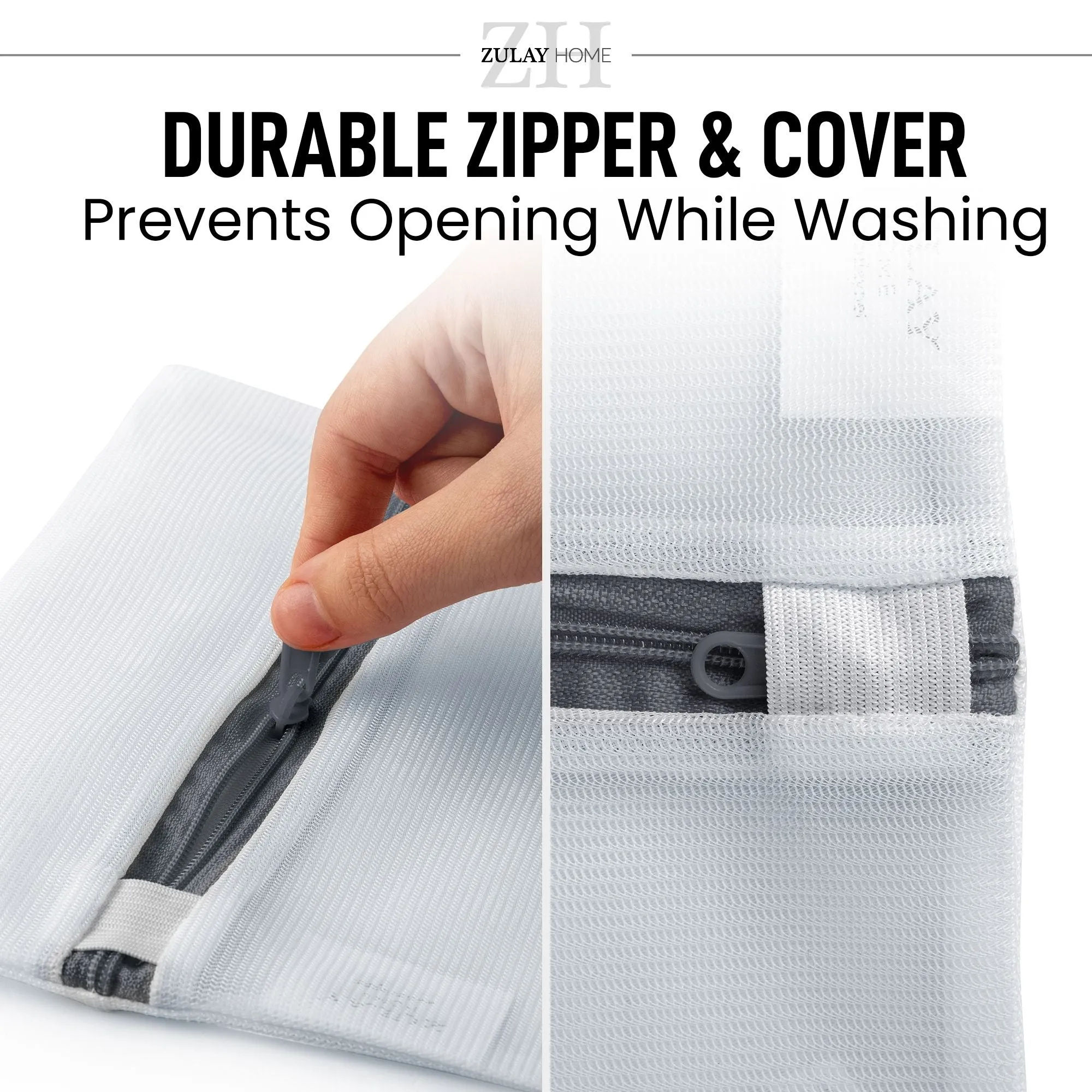 Zulay Kitchen 3 Pack Medium Reusable Mesh Laundry Bags for Delicates